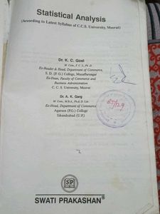 Statical Analysis Book