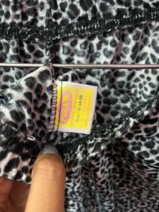Black Cheetah Print Silk Leggings