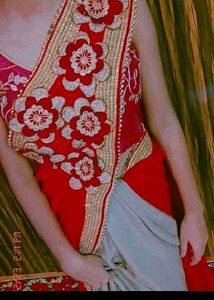 Red Saree ♥️😍 Ready To Wear Sare