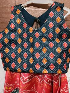 Multi colored Lehenga Choli Duppatta Set (6-8yrs)