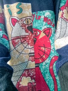 Funky Cat Print Dress