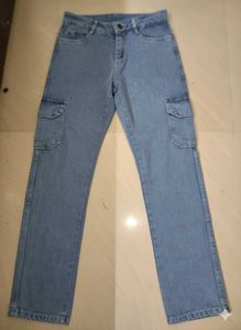 Men&#39;s light blue cargo Jean&#39;s