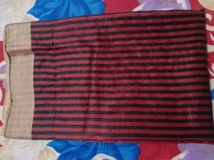 Brown,black &amp; Tan Colour Saree