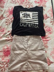 Cute Top & Skirt Set