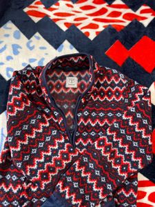 Girls Printed Fleece Jacket