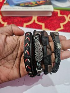 Stylish Multi-Layer Leather Bracelet Set