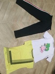Black Track And 2 T Shirts