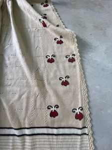 Vintage Floral &amp; Stripe Shawl