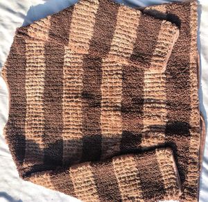 Brown Striped Textured Cardigan