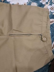Khaki Straight Leg Pants