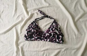 Animal Print Halter Bikini Top