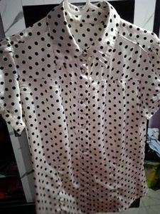 Polka Dot White Top🤍🤍🤍