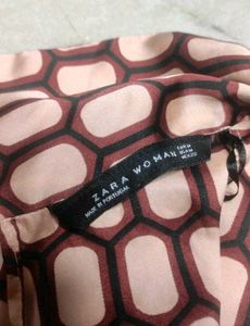 Zara Geometric Print Top