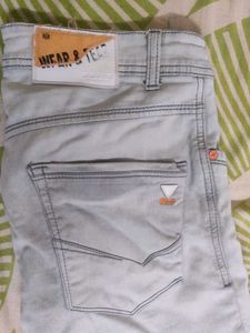 Men&#39;s Grey White Classic Jeans