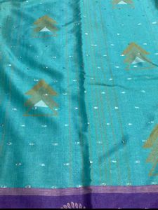 New aqua Blue N Purple Joint Saree