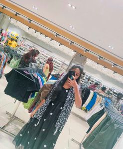 Black Heart Print Midi Dress