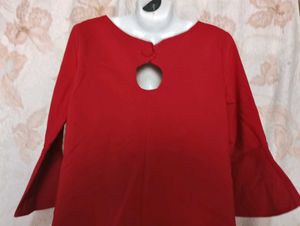 Elegant Red Midi Dress