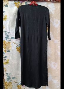 Beautiful Black Long Kurta With Embroidery       L