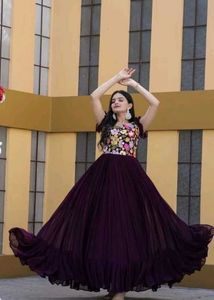 Khodal Creations Flared Gown