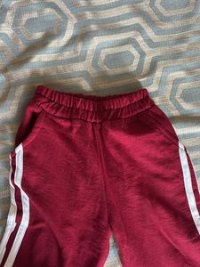 Kids Burgundy Fleece Tracksuit Set
