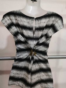 Striped Black &amp; White Top