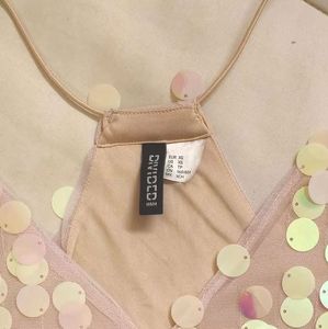 Pink Sequin Iridescent Cami Top