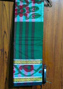 Green Cotton Saree