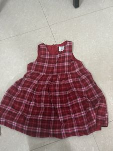 Red Plaid Girls Dress