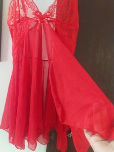 Red Lace Babydoll Lingerie