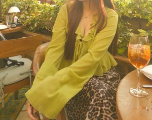 Lime Green Blouse.