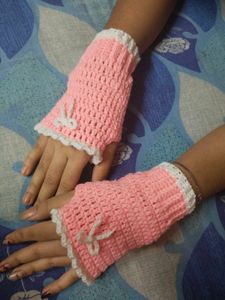 Pink Crochet Wrist Warmers 🩷✨