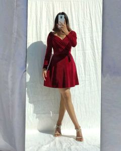 Velvet Full Sleeves Dress