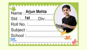 School Name Slip For Your Child Fully Customise