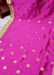 Polka Dot Fabric - Pink &amp; Gold