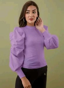 Lilac Puff Sleeve Top