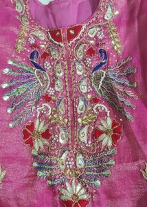 Pink Embroidered Kurti
