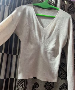 V-Neck Knit Sweater