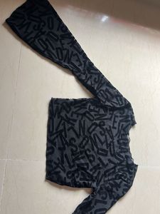 BLACK ABCD FULL SLEEVES TOP