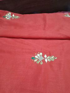 Red Gota Pati Work Saree