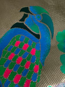 Dark green paithani saree