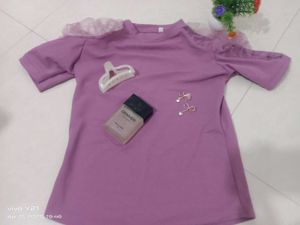 Purple Puff Sleeve Top