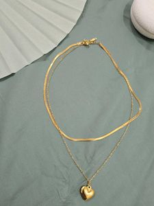 Palmonas 18K Gold Pleated - Heart Pendant Necklace