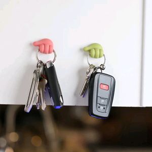 6 Pcs-Multi functional Hand Shape Wall Clip Hanger Keys Cable Holder ,thumb hook