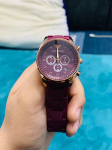 Maroon Wrist Watch Only For Rs 130