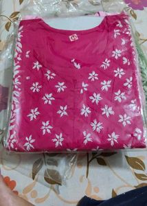 Pink Embroidered Kurti