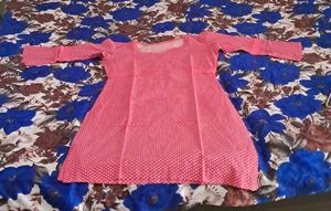 Pink Bobby Print Kurti