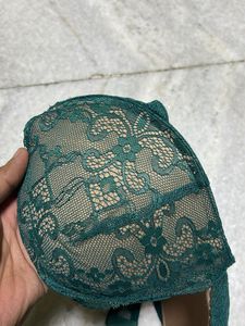 Green Lace Bra
