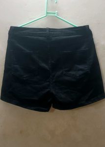 Black Denim Shorts