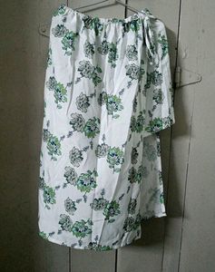 Floral Print Skirt with Tie Detail