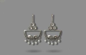 New Ethnic Silver Elephant Earrings